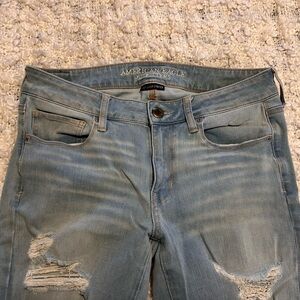 American Eagle Light Blue Distressed Jeans